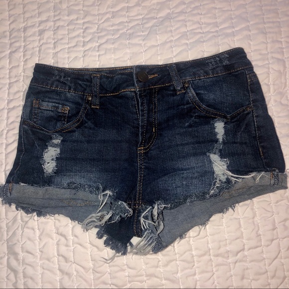 Denim cut off shorts Size 0 - Picture 1 of 3